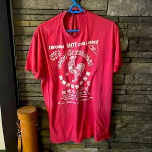 Men’s Red XL Sriracha Sauce T shirt